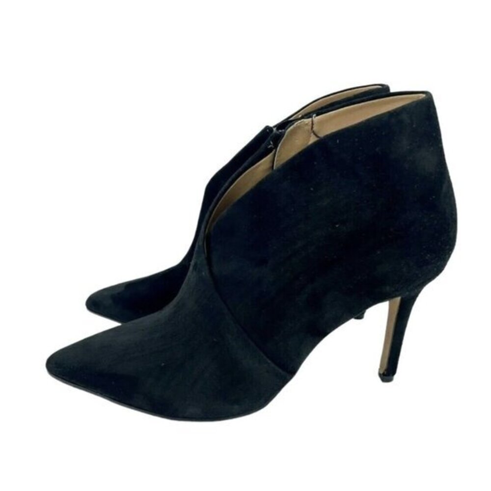 Jessica Simpson Layra Black Suede Leather Pointed Toe Ankle Booties SZ 5